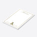 personalized wedding notepad with floral ampersand, custom couple names, classic border, and blank writing space-side