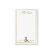 personalized wedding notepad with floral ampersand, custom couple names, classic border, and blank writing space