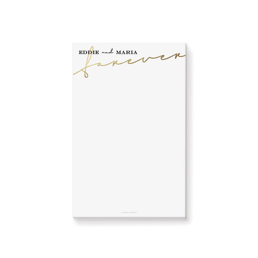 Personalized wedding notepad with romantic custom couple’s stationery, perfect for a personalized wedding, anniversary, or romantic gift.