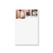 Personalized notepad featuring three cherished photos and your names, a custom stationery gift for weddings