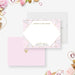 personalized blush pink wedding thank you card with jewel-inspired geometric linework, refined lettering, and custom couple names-front-back