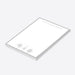 Personalized winter notepad featuring delicate snowy trees and minimalist gray design, perfect custom stationery for notes and messages.-side