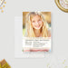 Modern Bat Mitzvah invitation with photo and gold accents
