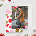 Modern personalized photo holiday card with colorful festive accents and Happy Holidays text.