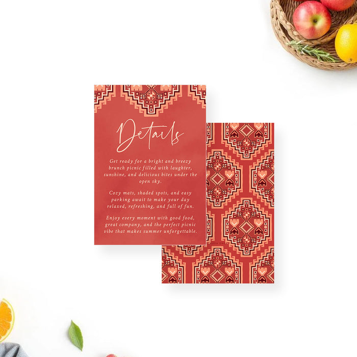 Boho Picnic Invitation Brunch Party Summer Bridal Shower Invite