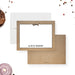 Pig Roast Thank You Card for BBQ Party Hosts. Front and matching printed brown textured back displayed with a white envelope.