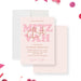 Pink Bat Mitzvah invitation with bold modern lettering in blush tones-front-back