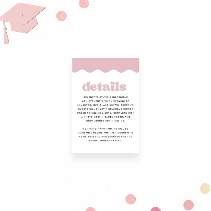 Graduation Invitation Class of 2026 Pink Hats Off Party Invite