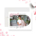Graduation photo announcement card with pink design, modern layout, and graduate portrait for Class of 2026-front