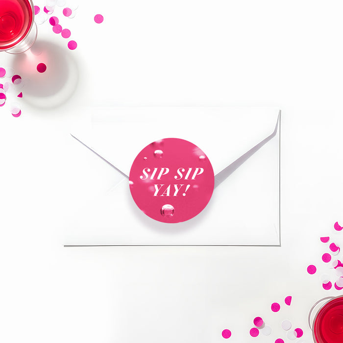 Pink Cocktail Party Invitation Bubbly Celebration Design