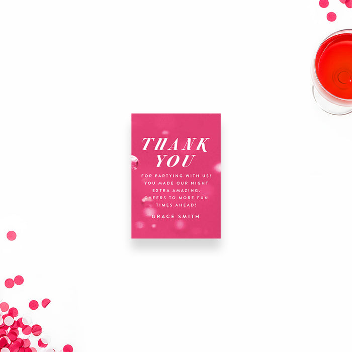 Pink Cocktail Party Invitation Bubbly Celebration Design