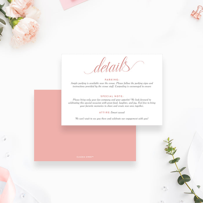 Head Over Heels Engagement Invitation Romantic Blush Party Invite