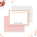 pink and gold personalized pour some joy note card with elegant typography and blush border design-front-back