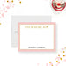 pink and gold personalized pour some joy note card with elegant typography and blush border design-front