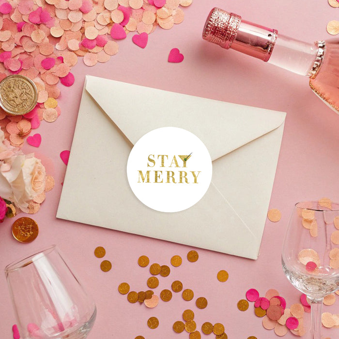 Pink Gold Holiday Cocktail Party Invitation