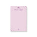 Personalized bat mitzvah notepad in pink and purple with princess crown, star accents, and custom name in elegant script.