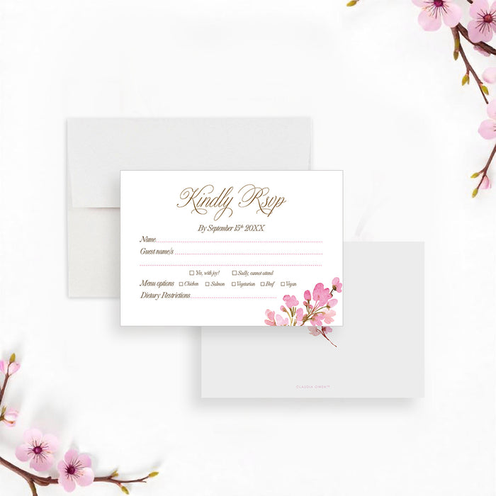 Personalized Pink Watercolor Floral Bat Mitzvah Invitation