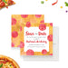 pepperoni pizza birthday save the date card with watercolor cheese background, pepperoni slices, and custom birthday party details-front-back