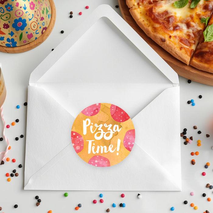 Pizza Birthday Party Invitation Pepperoni Theme