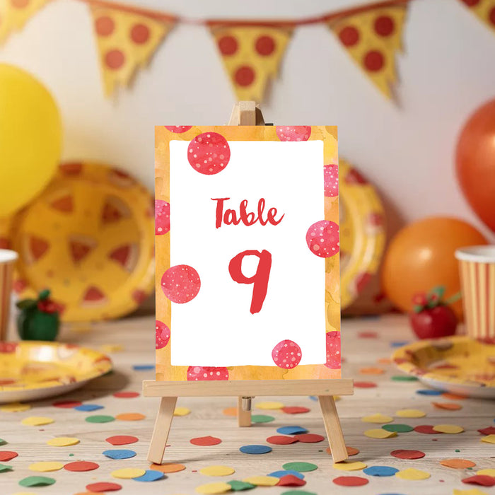 Pizza Birthday Party Invitation Pepperoni Theme