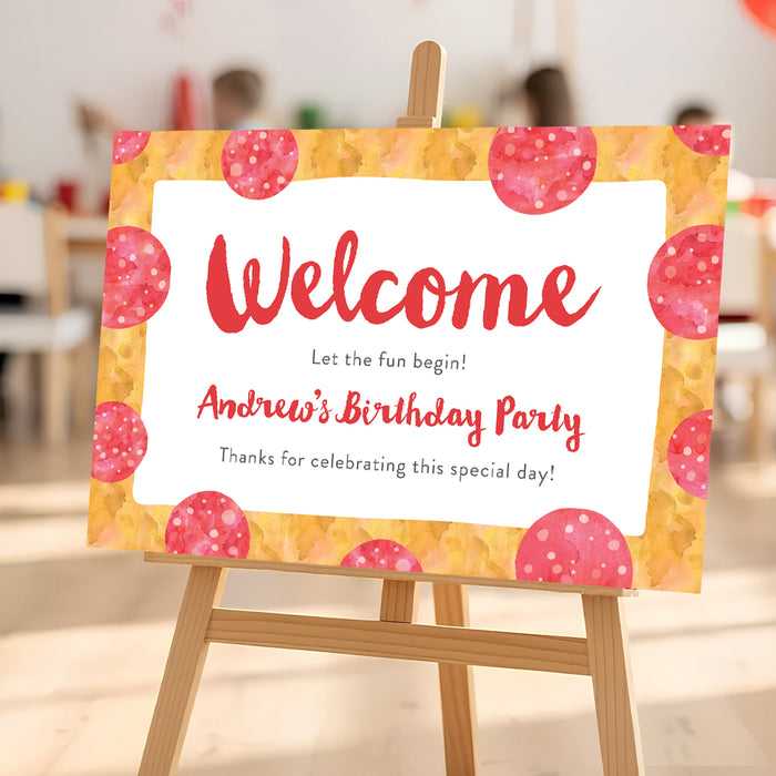 Pizza Birthday Party Invitation Pepperoni Theme