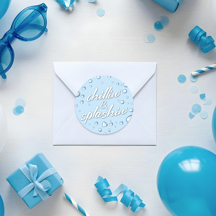 Slip and Slide Pool Birthday Party Invitation Kids Swimming Summer Invite