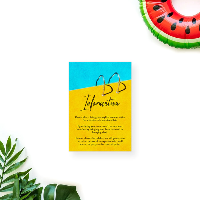 Pool Party Birthday Invitation Summer Swim Party