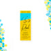 pool party birthday ticket invitation with pool ladder design in blue and yellow for a summer swim celebration