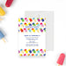 Colorful popsicle-themed birthday invitation featuring an ice pop theme for kids’ summer parties-front