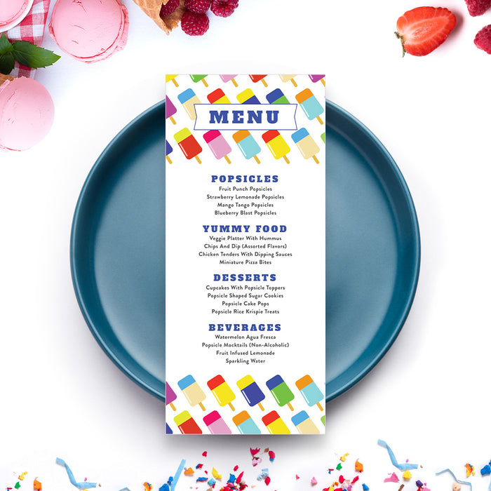 Popsicle Birthday Invitation Summer Party Design
