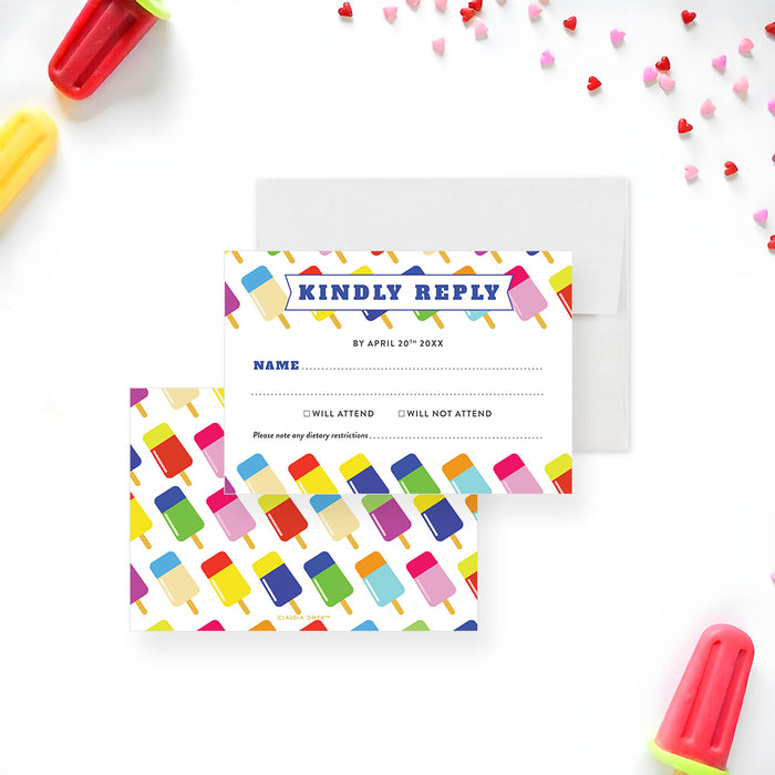 Popsicle Birthday Invitation Summer Party Design