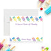 Personalized popsicle note card with pastel ice pop design-front