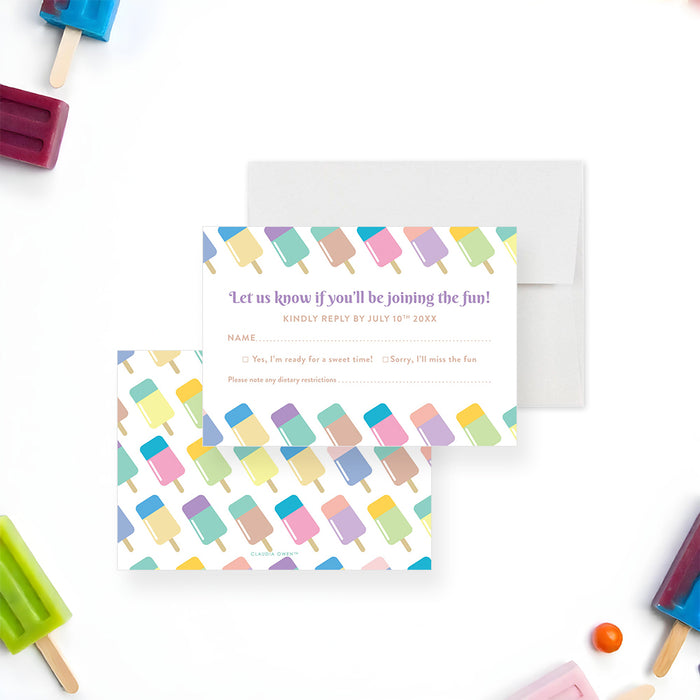 Popsicle Birthday Invitation Summer Party Design