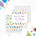 Popsicle-themed save-the-date card with a pastel ice pop design, personalized summer birthday pre-invitation for kids-front-back