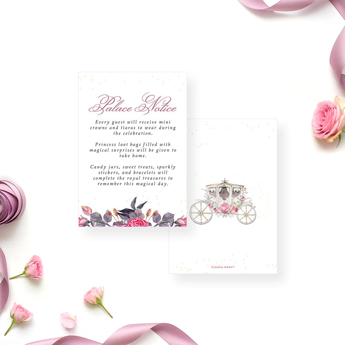 Princess Birthday Invitation Fairytale Carriage Princess Party Invite