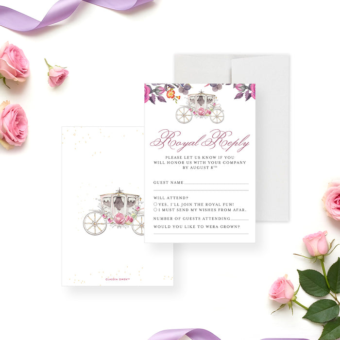 Princess Birthday Invitation Fairytale Carriage Princess Party Invite