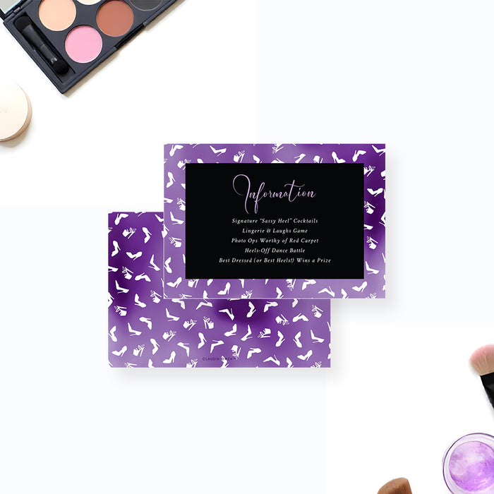 Purple Bachelorette Party Invitation Girls Night Invite