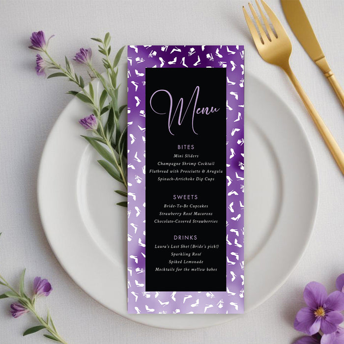 Purple Bachelorette Party Invitation Girls Night Invite