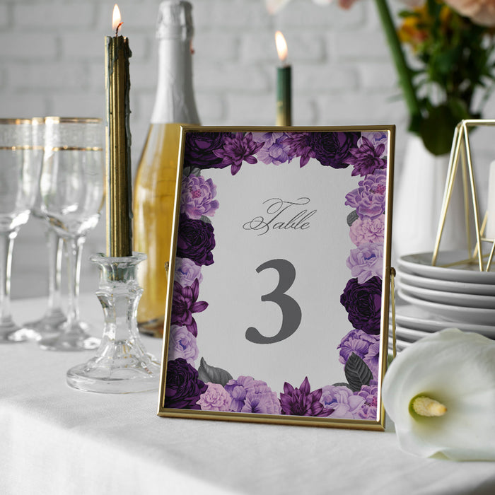 Purple Floral Bridal Shower Invitation Champagne Bottle