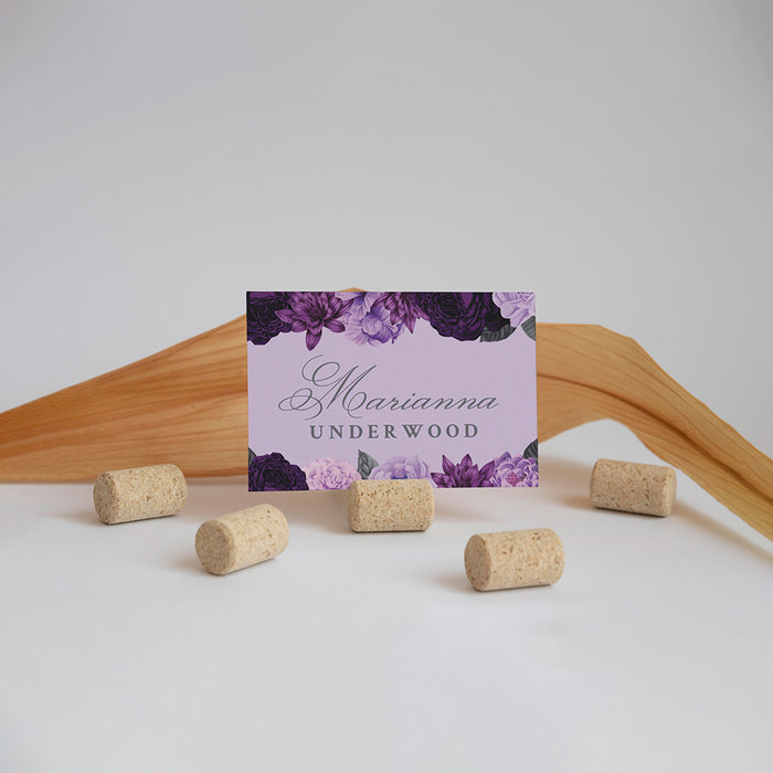 Purple Floral Bridal Shower Invitation Champagne Bottle