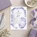 Bat Mitzvah invitation with purple watercolor design elegant Jewish invitation with soft artistic details-front