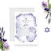 Bat Mitzvah invitation with purple watercolor design elegant Jewish invitation with soft artistic details-front