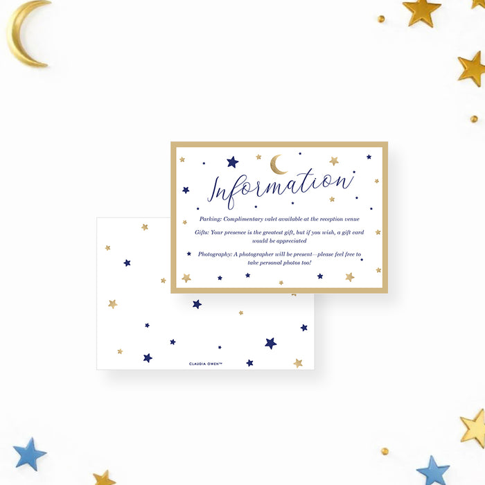 Celestial Quinceanera Invitation Moon and Stars Design