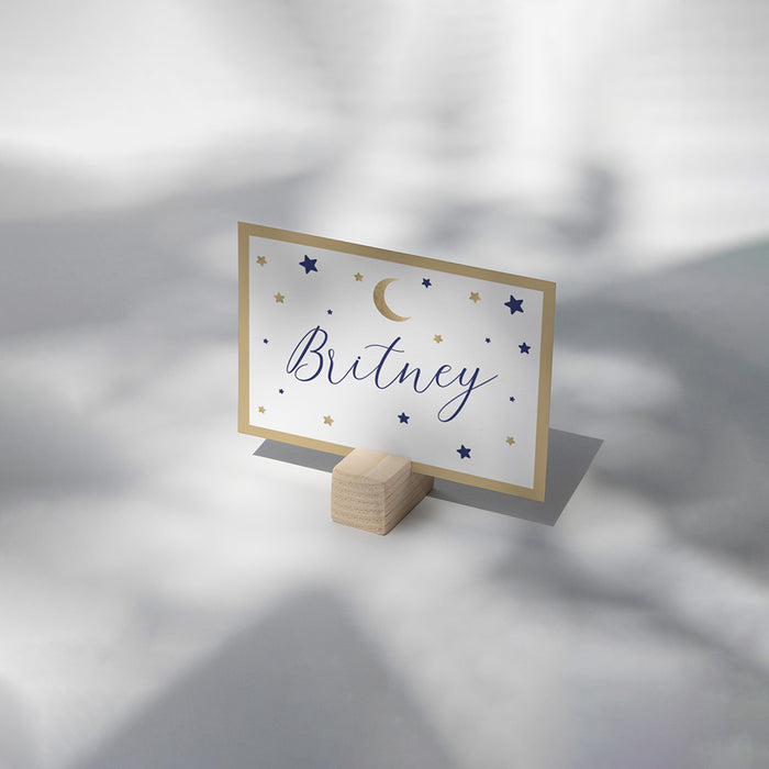 Celestial Quinceanera Invitation Moon and Stars Design