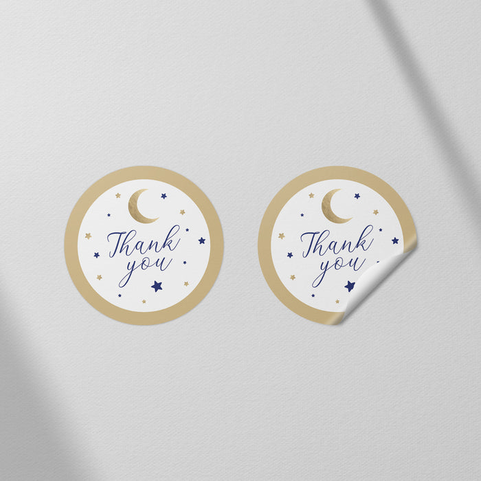 Celestial Quinceanera Invitation Moon and Stars Design