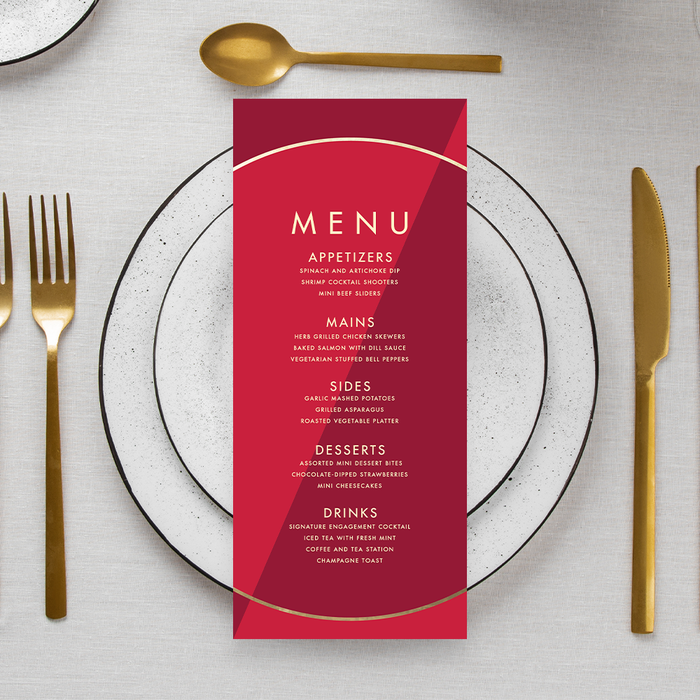 Red and Gold Business Launch Party Invitation Grand Opening Card