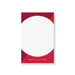 Red and gold personalized notepad featuring space for a custom name or message, ideal as elegant stationery for business events, gifts, or office use.