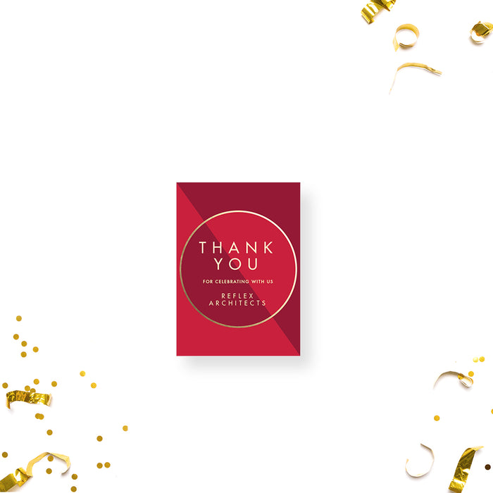 Red and Gold Business Launch Party Invitation Grand Opening Card