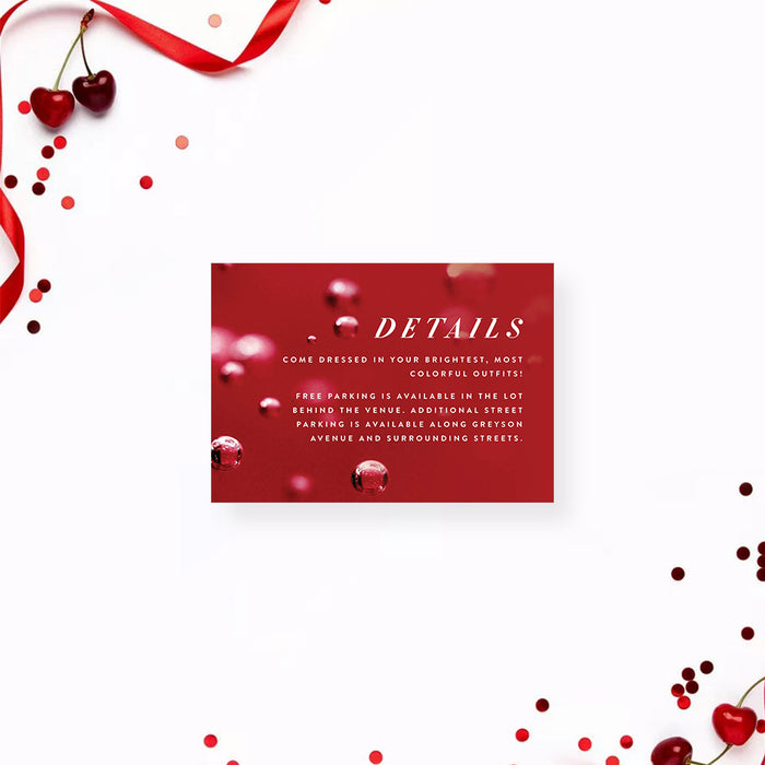 Cocktail Party Invitation Drinks and Nibbles Red Design