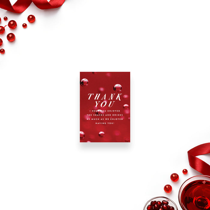 Cocktail Party Invitation Drinks and Nibbles Red Design